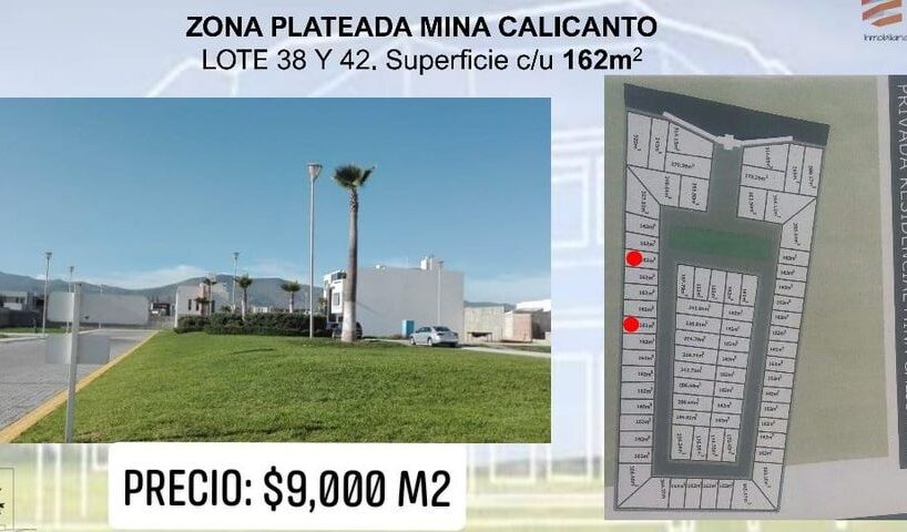 Precioso lote residencial en Zona Plateada en Min Cal y canto